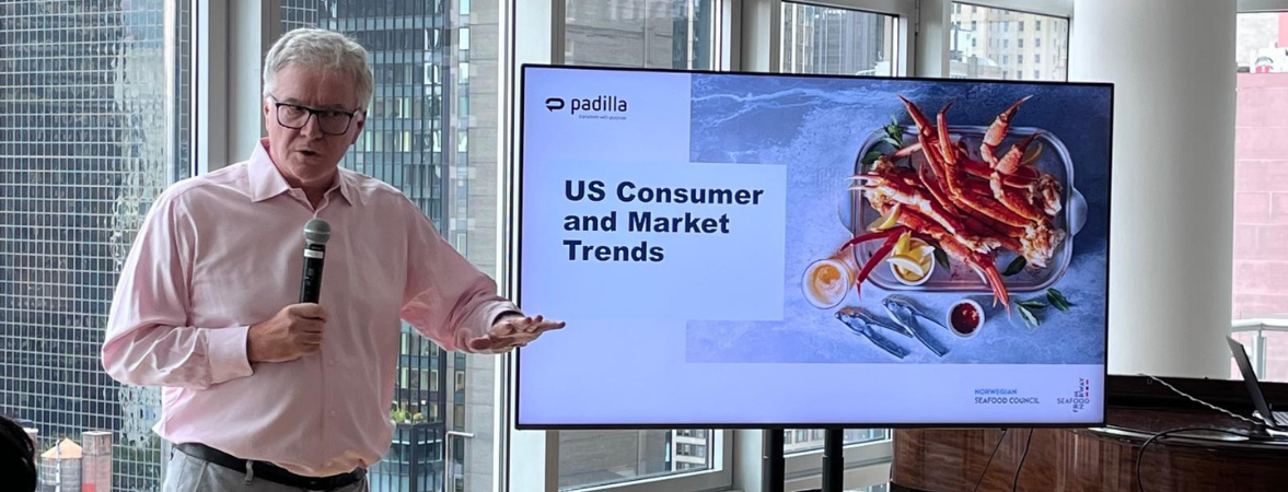 A man from Padilla talking about the american seafood market.
