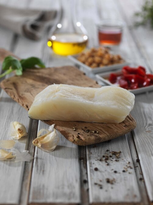 Stockfish on a wooden board