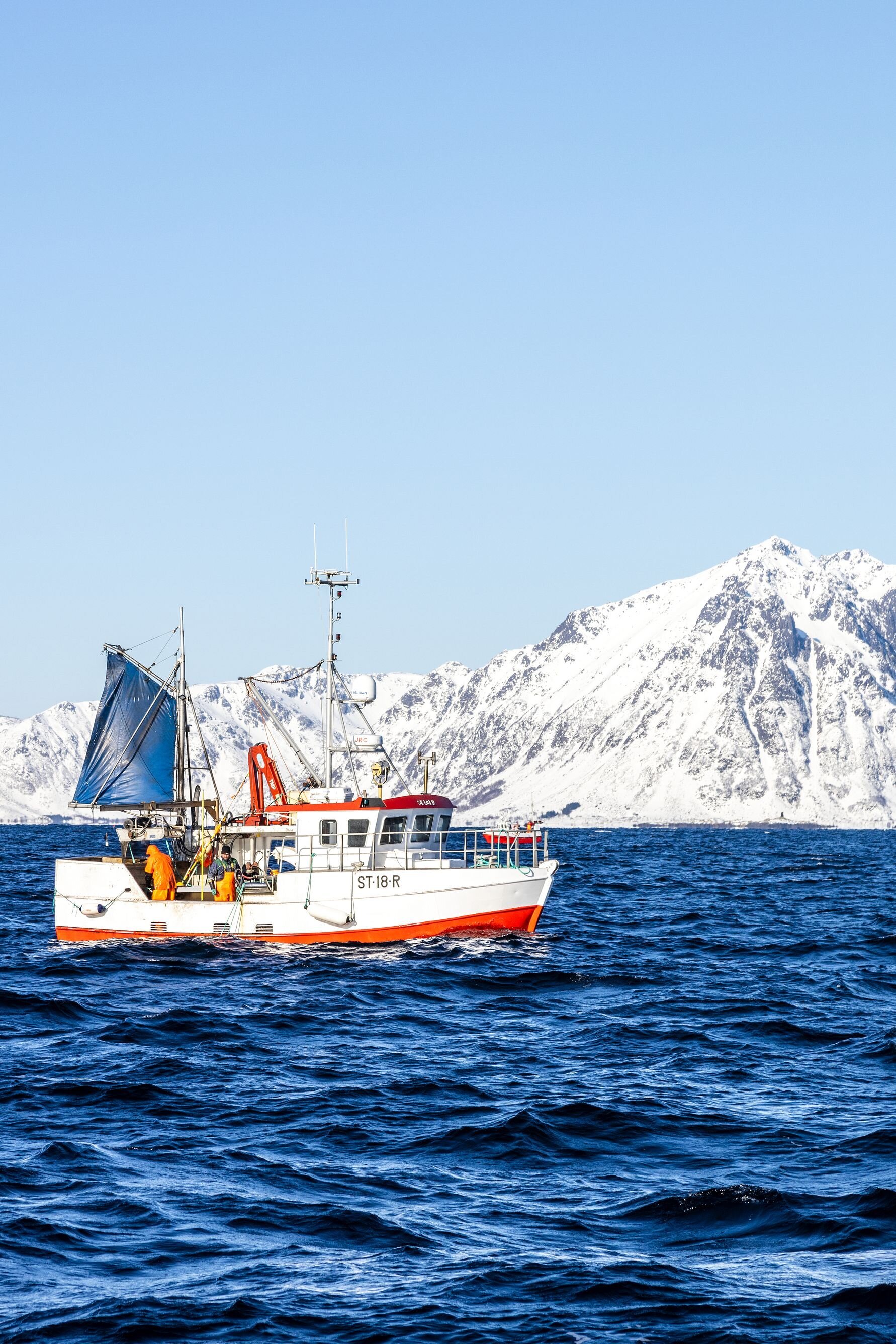 Fishing boat on the sea.