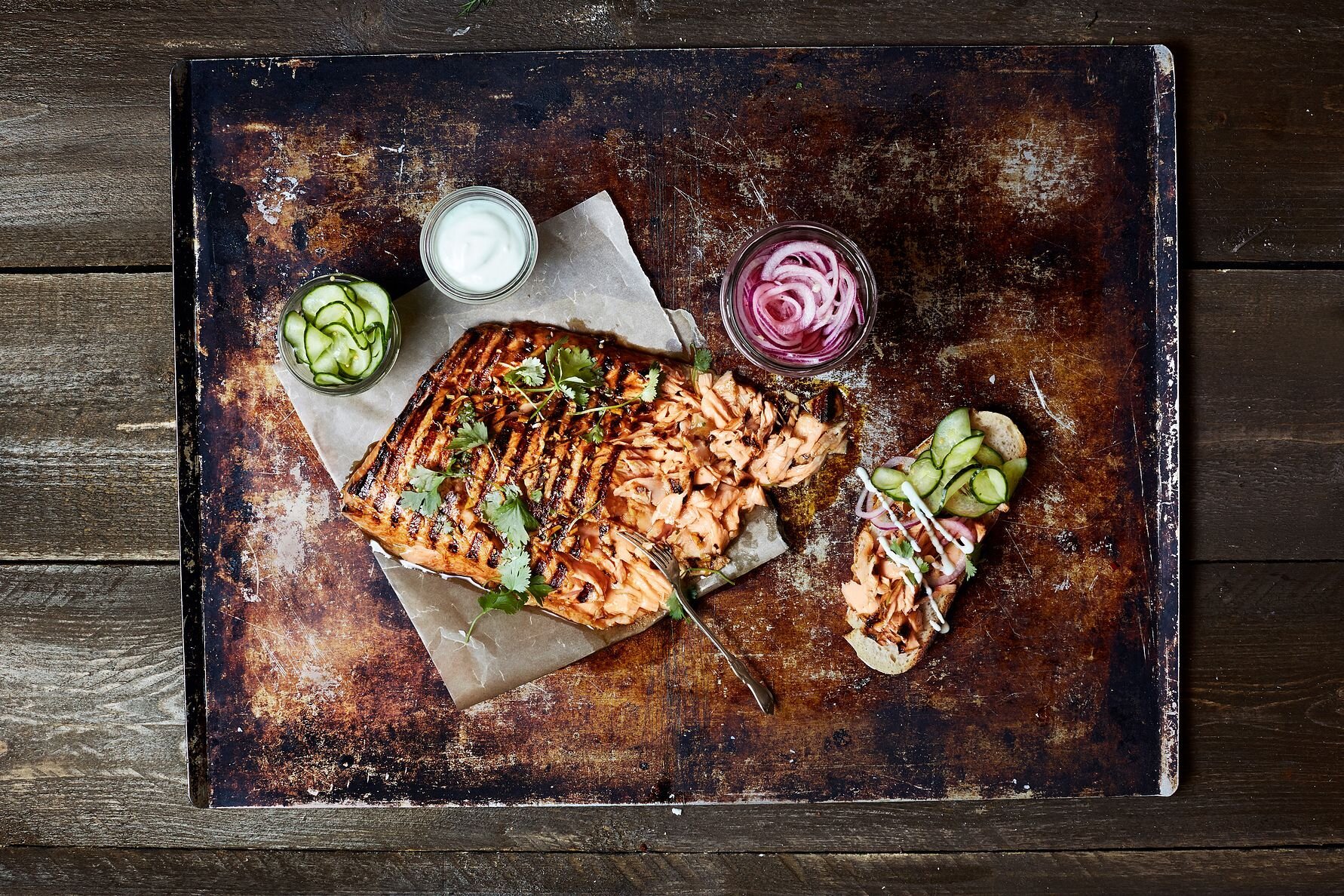 Grilled salmon - a popular rendition of the most valuable specie