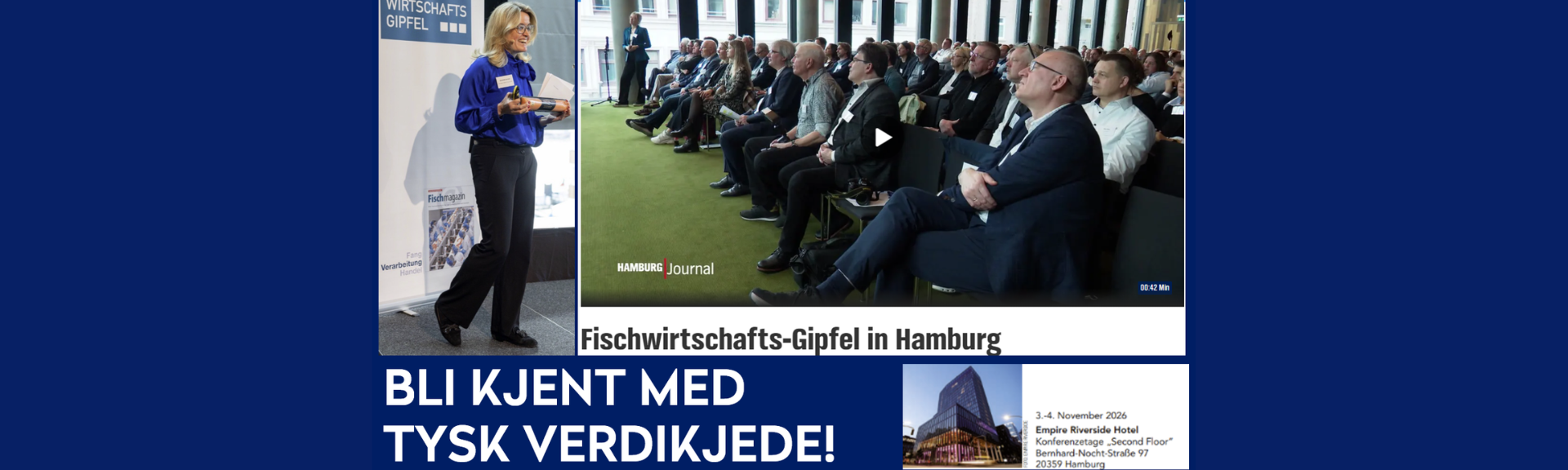 On 3 and 4 November 2026, the Fischwirtschaftsgipfel will take place in Hamburg, Germany’s leading conference for the seafood industry. 