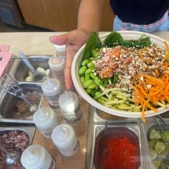 Pokebowl med laks.