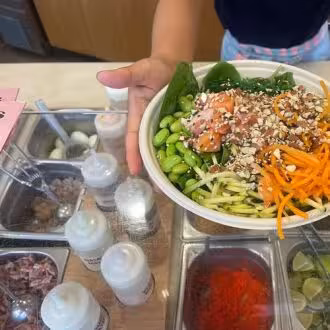 Pokebowl med laks.