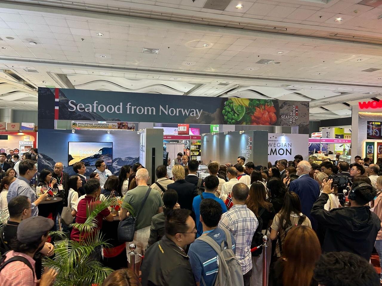 Photo of the Norwegian seafood pavilion 