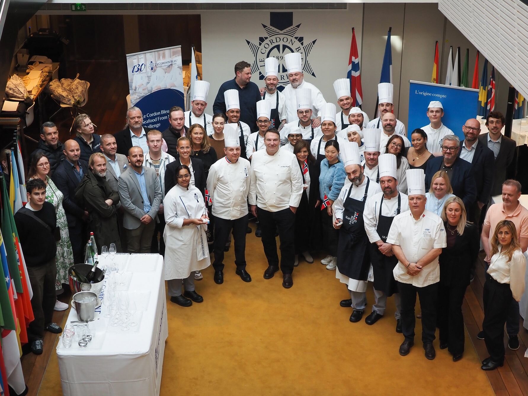 Chefs and candidates from Le Cordon Bleu Paris.