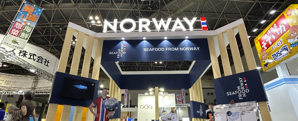 Expo from previous year showing norway, fish and Erling Braut Haaland